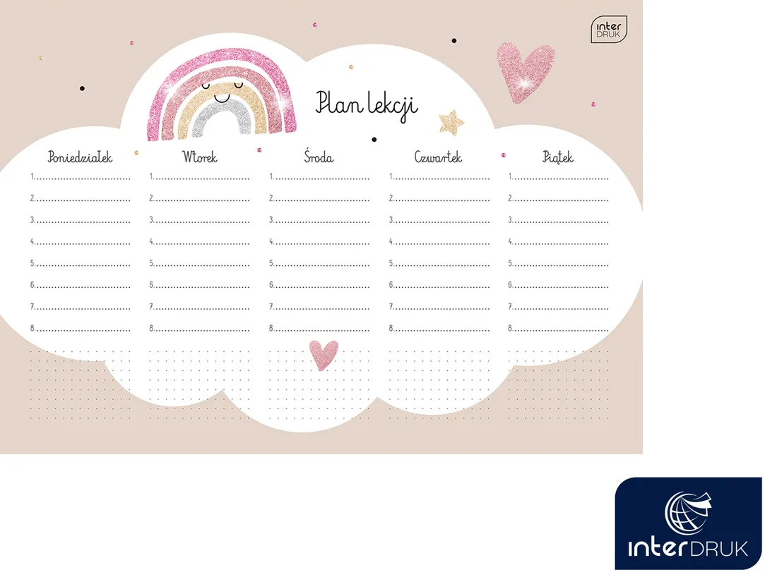 interdruk-plan-lekcji-a4-glitter-brokat-tecza-brokatowy