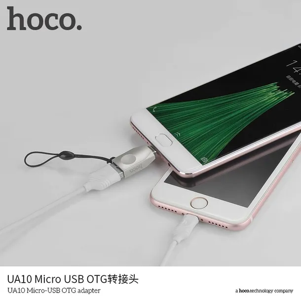 hoco-adapter-otg-micro-do-usb-ua10-perlowy-stan-nowy