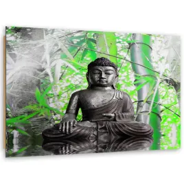 obraz-deco-panel-budda-i-liscie-120x80