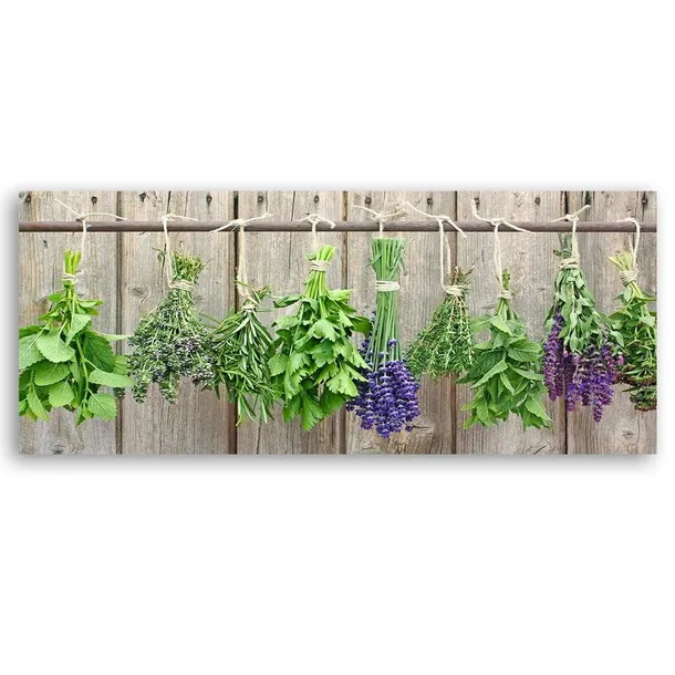 obraz-na-plotnie-ziola-do-suszenia-150x50-stan-nowy