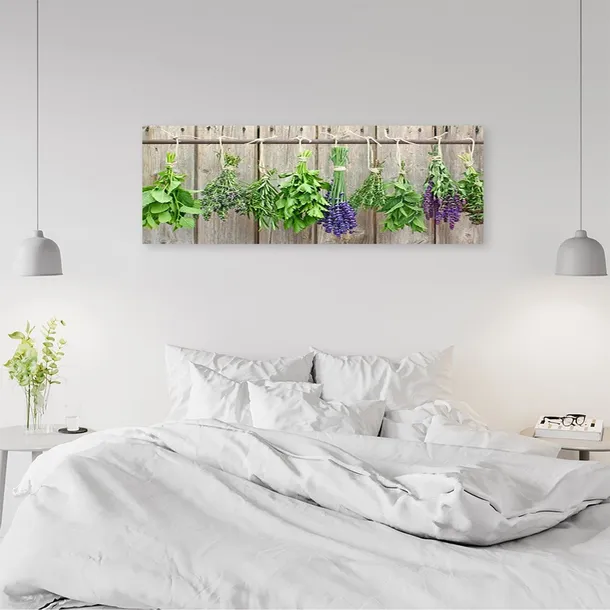 obraz-na-plotnie-ziola-do-suszenia-150x50-stan-nowy