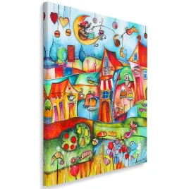 obraz-na-plotnie-bajkowe-miasteczko-60x90