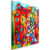 obraz-na-plotnie-kolorowe-miasteczko-40x60