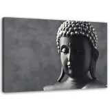 obraz-na-plotnie-budda-na-szarym-tle-100x70