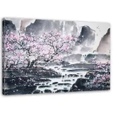 obraz-na-plotnie-japonska-akwarela-100x70