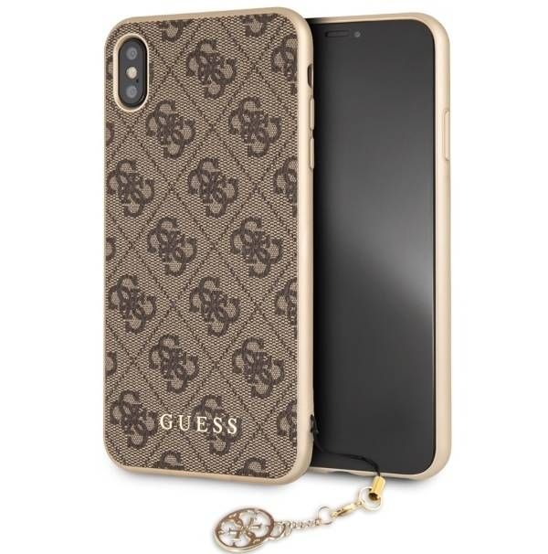 Guess Hard Case 4g Charms Collection Guhci65gf4gbr Iphone Xs Max Brązowy