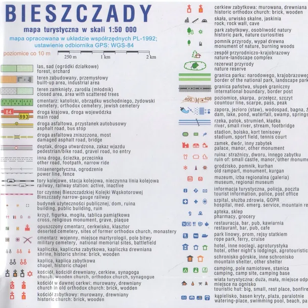 bieszczady-mapa-laminowana-compass-2022-region-polska
