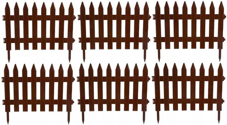 plotek-ogrodowy-palisada-duzy-kraweznik-plot-36m-stan-nowy-material-tworzywo-sztuczne-kolor-brazowy