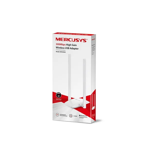 mercusys-high-gain-wireless-usb-adapter-mw300uh-stan-nowy-waga-z-opakowaniem-0-3-kg