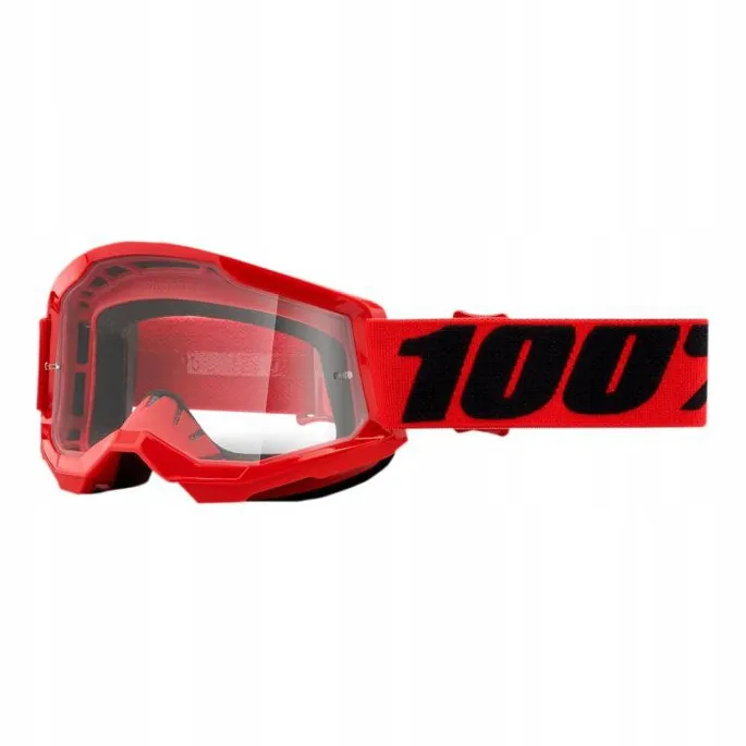 gogle-100-procent-100percent-strata-2-junior-czerwone-stan-nowy