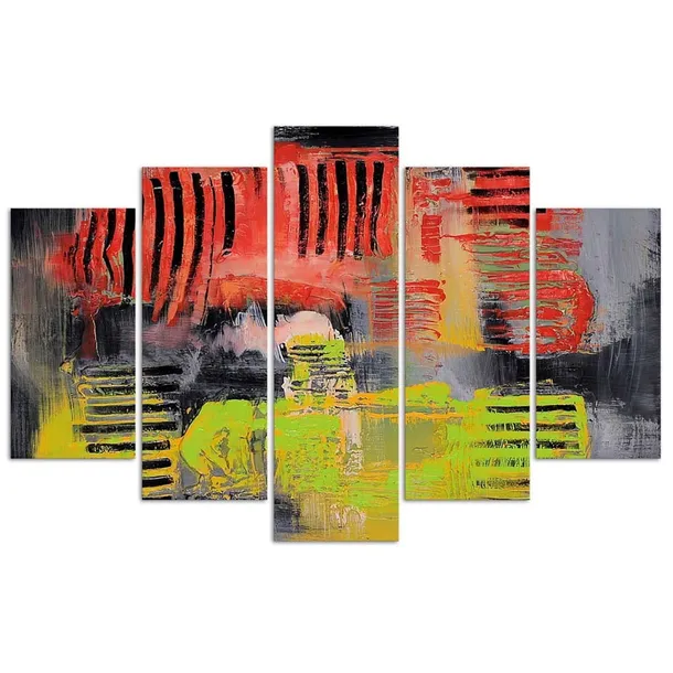 deco-panel-gra-kolorow-5-czesciowy-100x70-stan-nowy