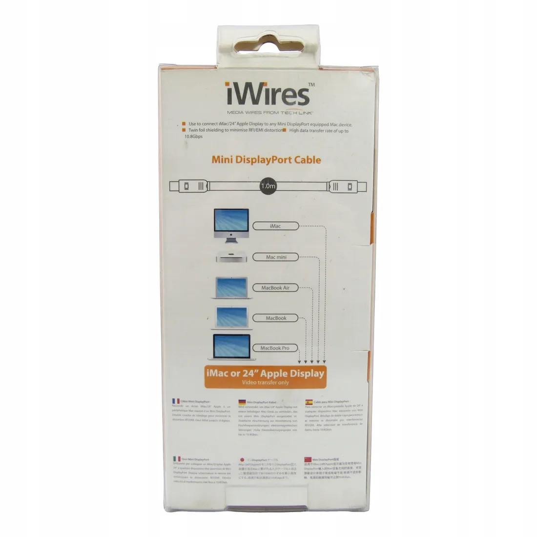 kabel-iwires-mini-dp-do-mini-dp-bialy-1m-imac-stan-nowy