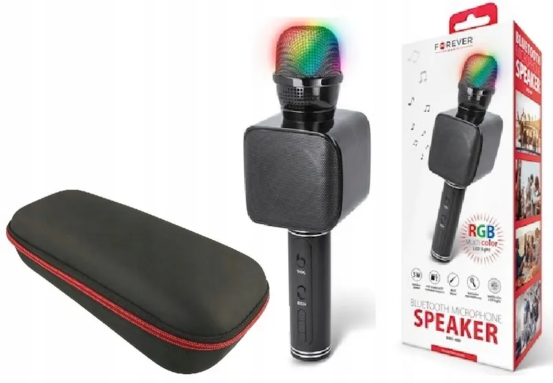 mikrofon-karaoke-glosnik-bluetooth-forever-sd-usb-stan-nowy