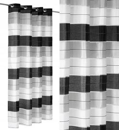Zdjęcie produktu ZASŁONA Grube Pasy 145x250 cm PRZELOTKI Firana