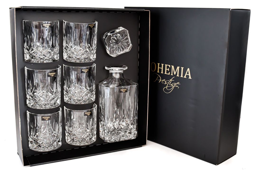 純銀.有功章128g Zestaw do whisky BOHEMIA Prestige Classico 6 1 – 128357550