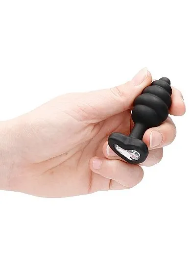 regular-ribbed-diamond-heart-plug-black-stan-nowy