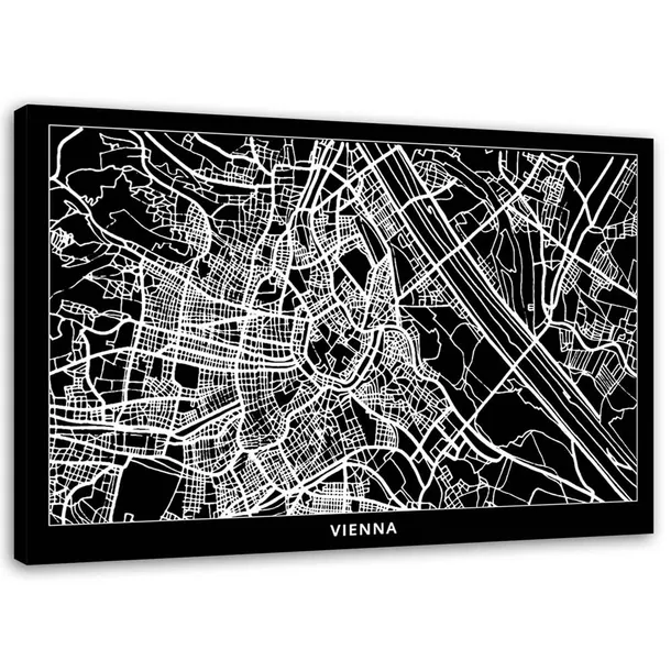 obraz-na-plotnie-wieden-plan-miasta-100x70