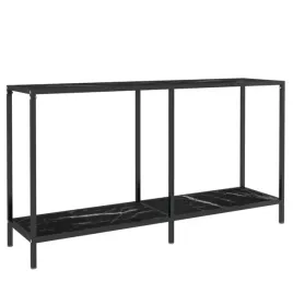 stolik-konsolowy-czarny-140x35x755-cm-szklo-hartowane