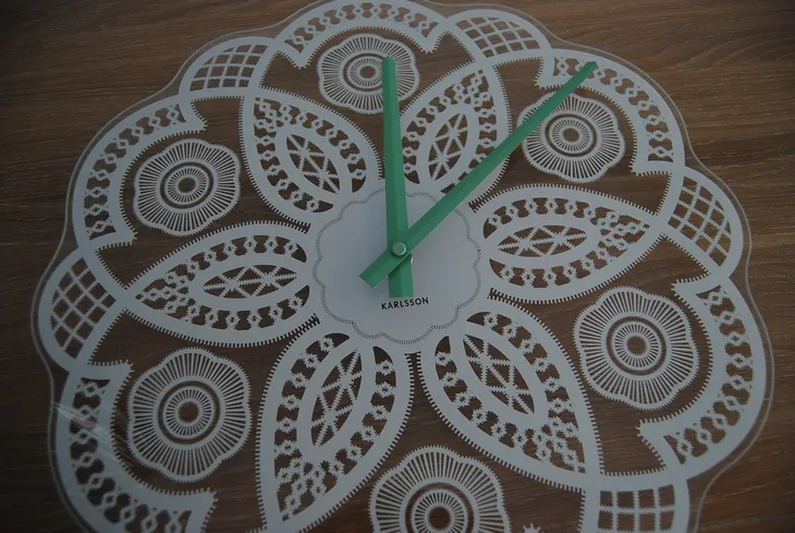 zegar-scienny-lace-cut-out-bialy-stan-nowy-typ-scienny