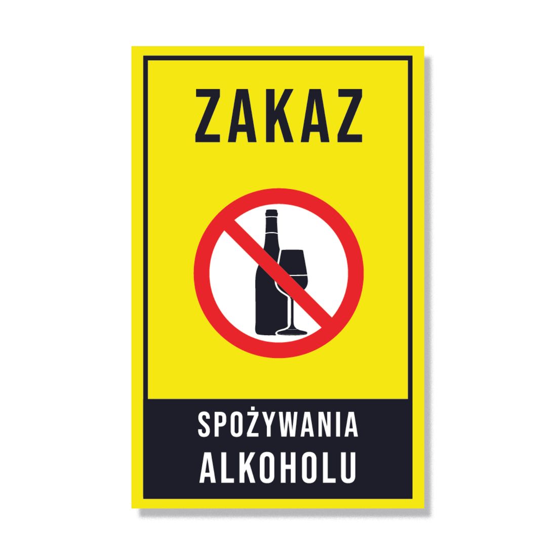 Tabliczka Zakaz SpoŻywania Alkoholu 30x19 Pcv Erlipl 1777