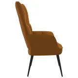 fotel-brazowy-obity-aksamitem