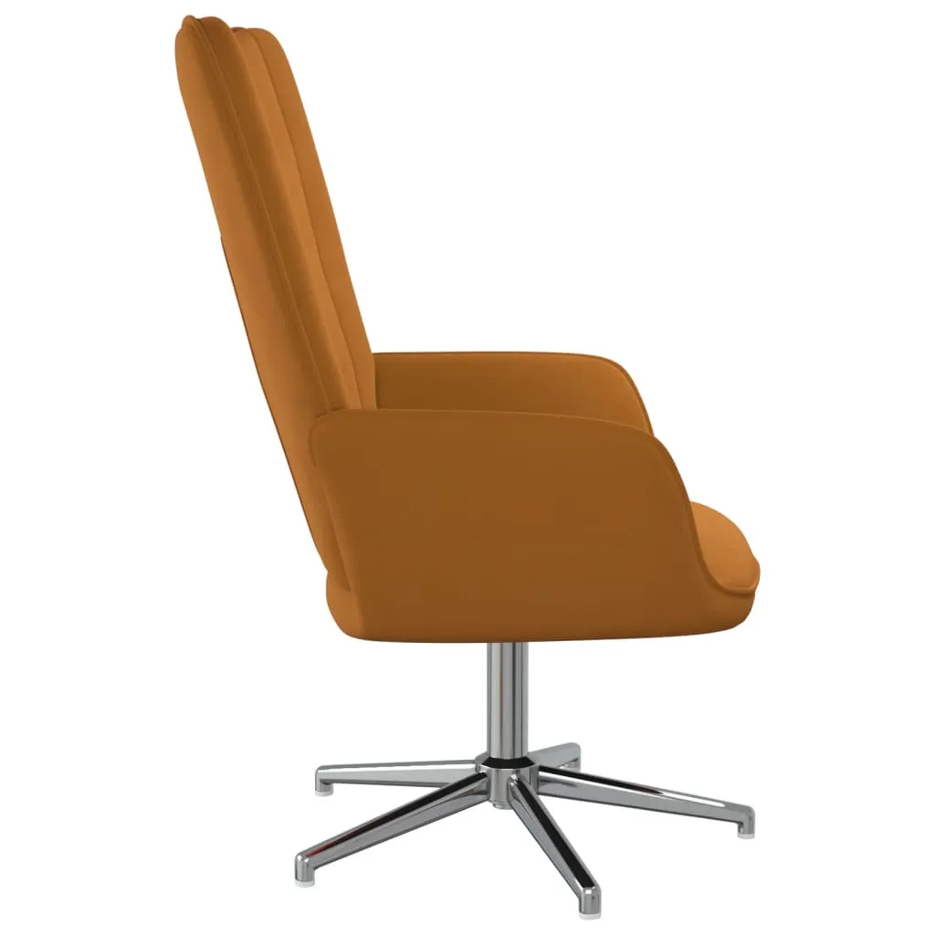 fotel-brazowy-obity-aksamitem