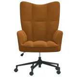 fotel-brazowy-obity-aksamitem