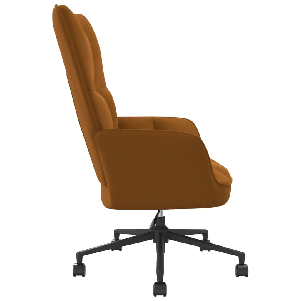 fotel-brazowy-obity-aksamitem