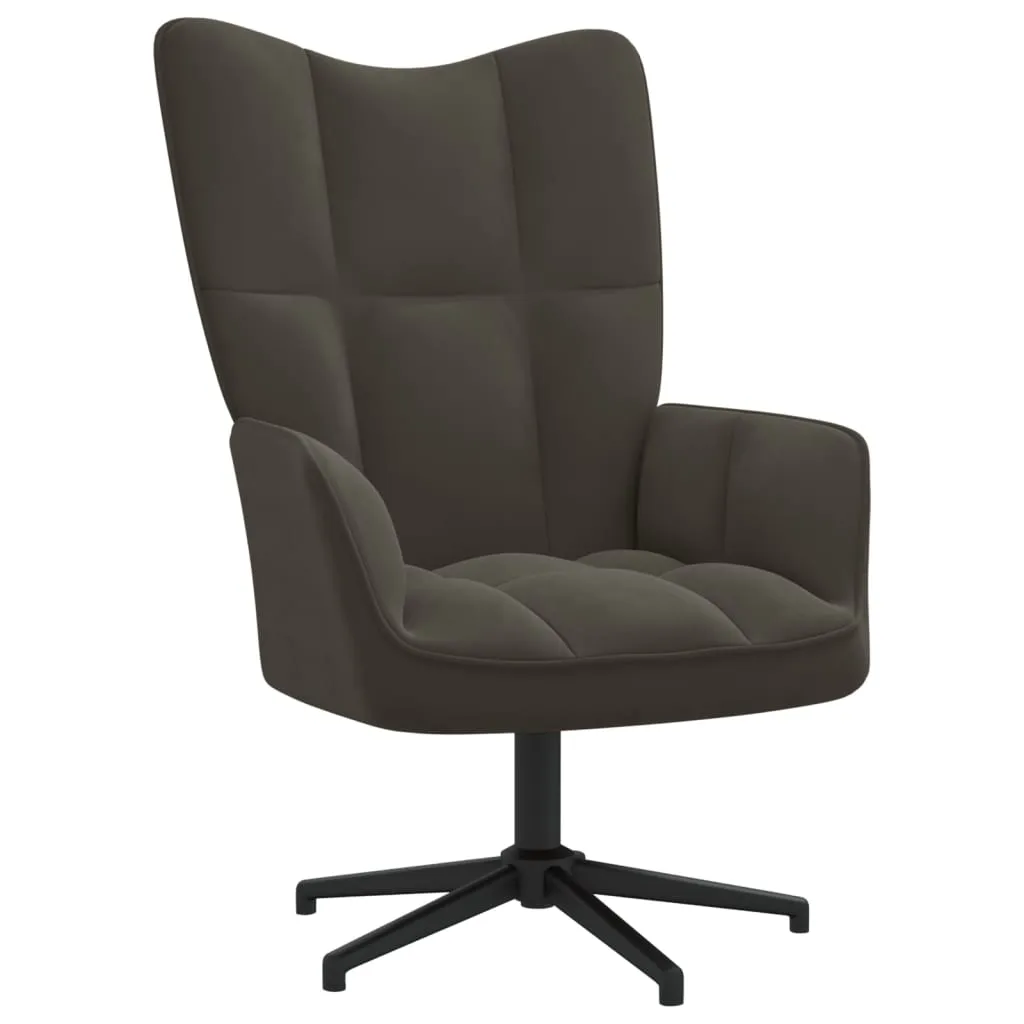 fotel-ciemnoszary-obity-aksamitem