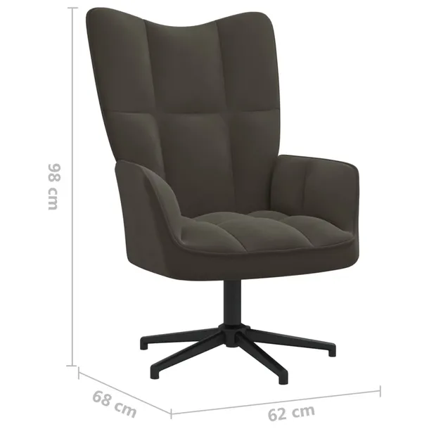 fotel-ciemnoszary-obity-aksamitem