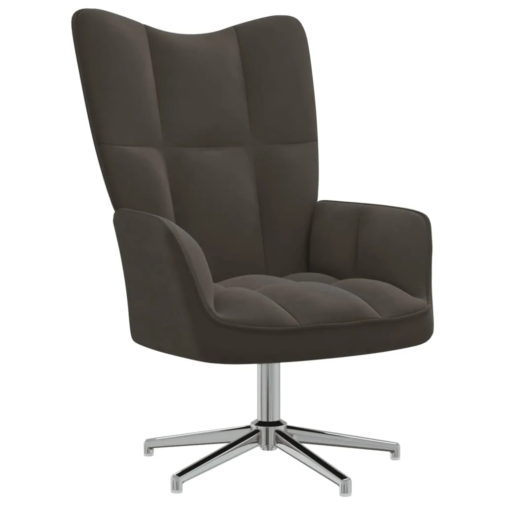 fotel-ciemnoszary-obity-aksamitem