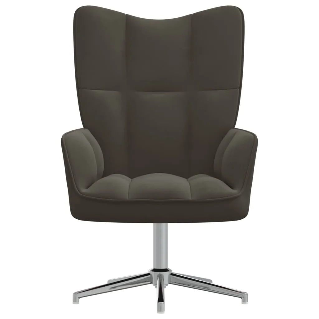 fotel-ciemnoszary-obity-aksamitem