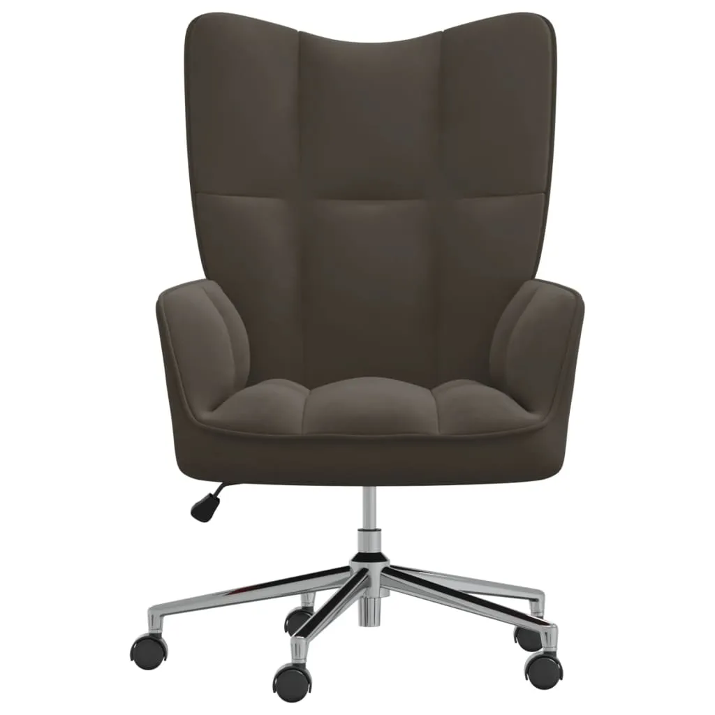 fotel-ciemnoszary-obity-aksamitem