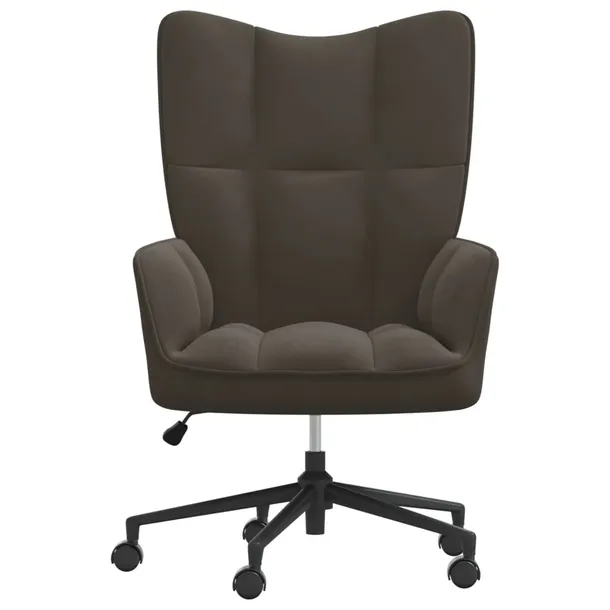 fotel-ciemnoszary-obity-aksamitem