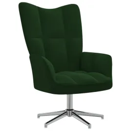 fotel-ciemnozielony-obity-aksamitem