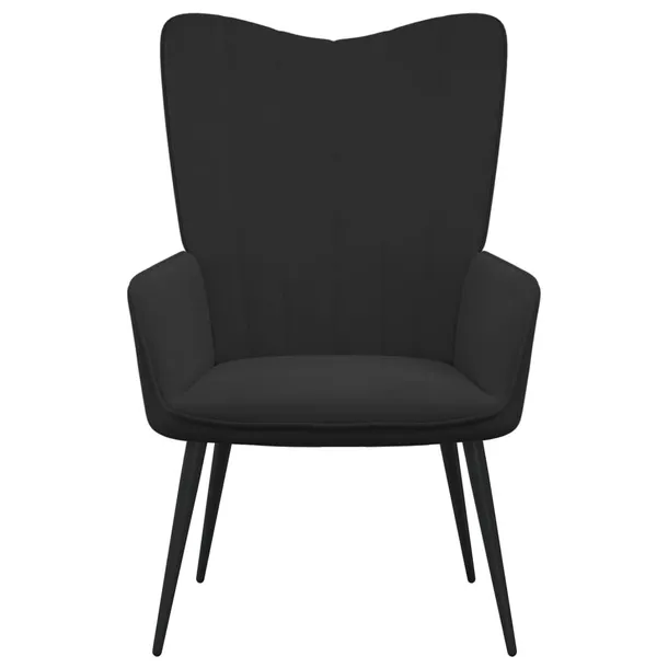 fotel-czarny-obity-aksamitem