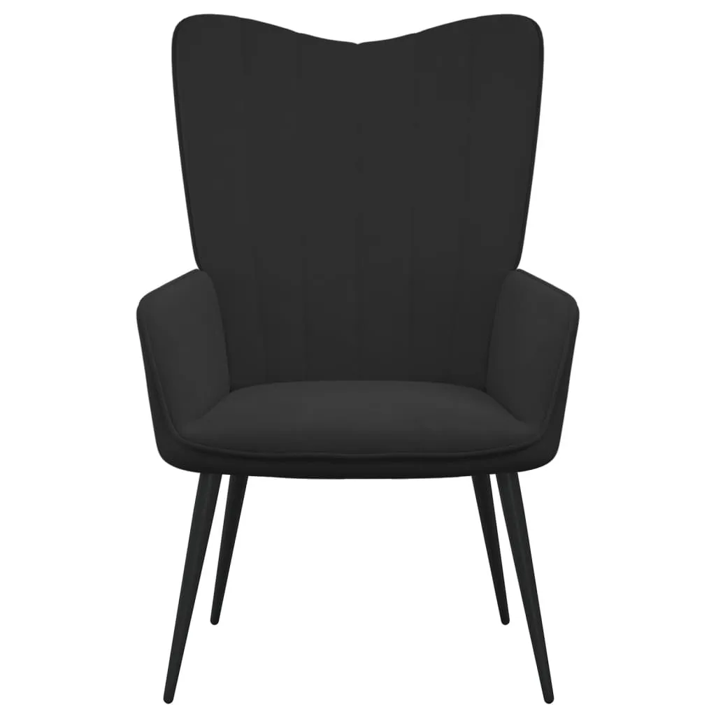 fotel-czarny-obity-aksamitem