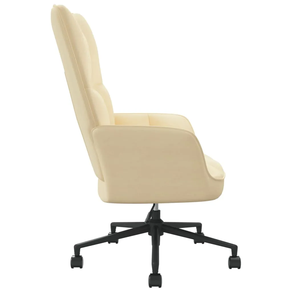 fotel-kremowy-obity-aksamitem
