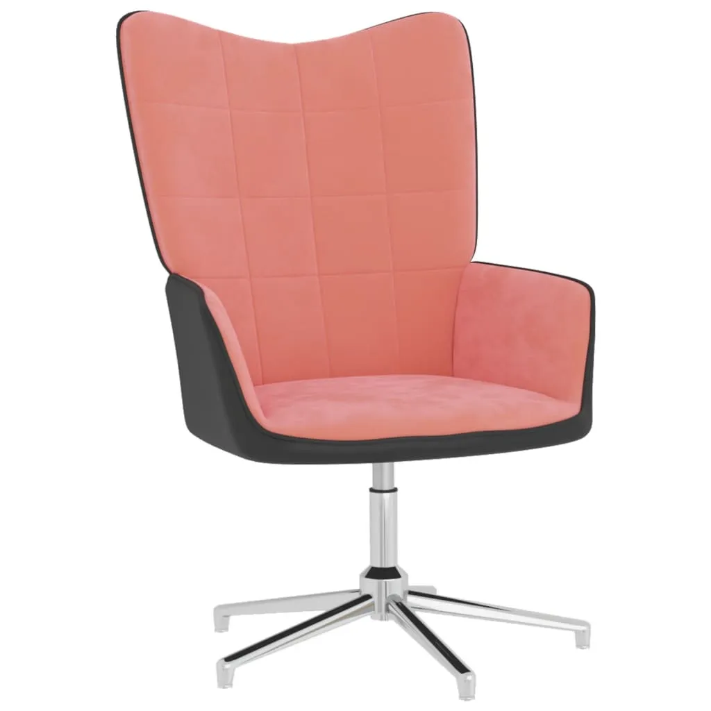fotel-rozowy-aksamit-i-pvc