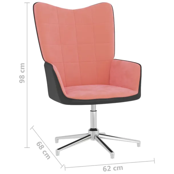 fotel-rozowy-aksamit-i-pvc-wysokosc-mebla-98-cm