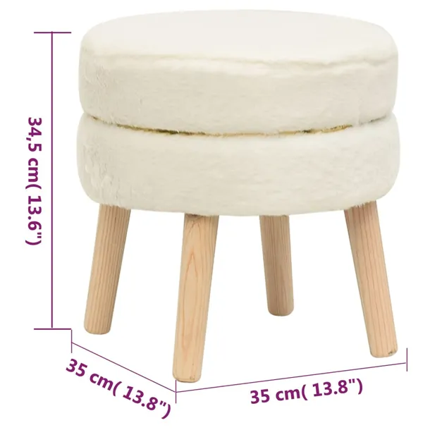okragly-stolek-bialy-obity-pluszem-wysokosc-mebla-1-cm