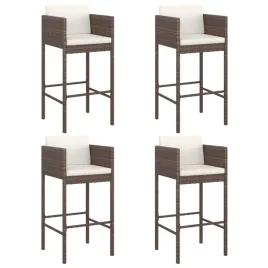 stolki-barowe-z-poduszkami-4-szt-brazowe-polirattan