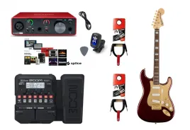 gitara-elektryczna-multiefekt-interfejs-zestaw