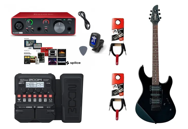 gitara-elektryczna-multiefekt-interfejs-zestaw