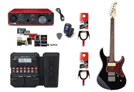 gitara-elektryczna-multiefekt-interfejs-zestaw