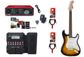gitara-elektryczna-multiefekt-interfejs-zestaw