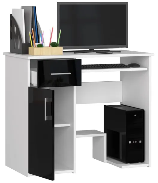 biurko-jay-90-cm-biale-czarny-polysk-stan-nowy