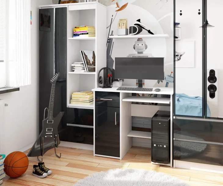 biurko-jay-90-cm-biale-grafit-polysk-stan-nowy