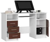 biurko-ana-124-cm-biale-wenge-stan-nowy