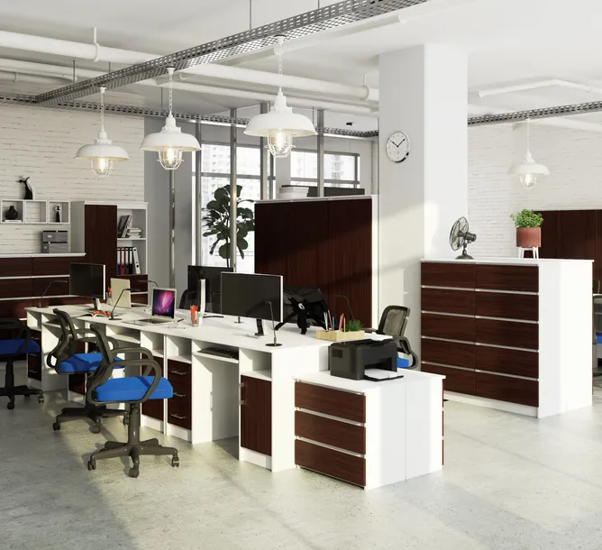 biurko-ana-124-cm-biale-wenge-stan-nowy